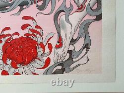 James Jean Chrysanthemum Woodcut Art Print Rare Sold Out with COA Adachi