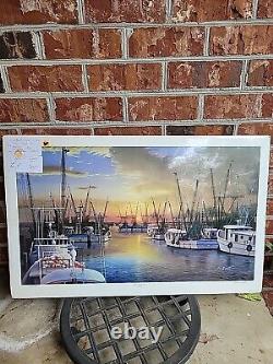 Jim Booth Shem Creek LE Sold Out SN Print 22/2000 Framed Shrimp Fishing Boats SC