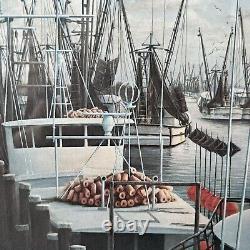 Jim Booth Shem Creek LE Sold Out SN Print 722/850 Framed Shrimp Fishing Boats SC