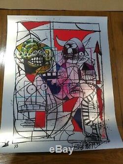 Joey Feldman Hand Embellished Crayon Monster FOIL Variant Print #1/3 BNG SOLDOUT