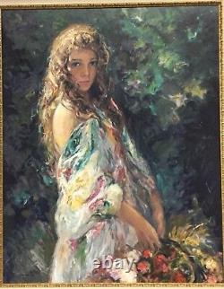 Jose Royo El Paseo Sold Out Framed Limited Edition Serigraph on Wood Panel