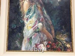 Jose Royo El Paseo Sold Out Framed Limited Edition Serigraph on Wood Panel
