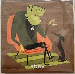 Josh Agle SHAG Print on Wood Greenish Monster LE 200 SOLD OUT