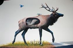 Josh Keyes Art Print Incubate S/# 50 Wildlife Deer Poster Sold Out From 2010