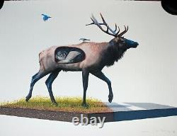 Josh Keyes Art Print Incubate S/# 50 Wildlife Deer Poster Sold Out From 2010