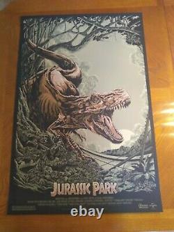Jurassic Park Ken Taylor Screen Print Mondo Rare Sold Out Ltd 475