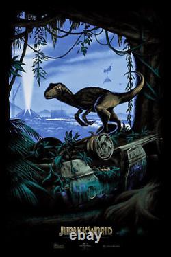 Jurassic world by Mark Englert Variant Signed AP sold out Not Mondo print