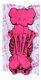 Kaws Skeleton Cut Out Art Piece. Pink. Authentic. Rare Sold Out New Mint Cond