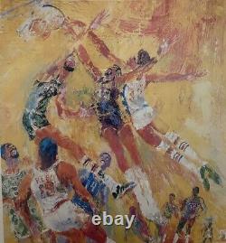 Leroy Neiman Basketball Superstars Sold Out Edition Framed And Autograph