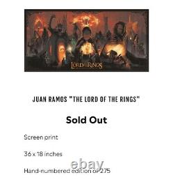 Lord Of The Rings Trilogy Juan Ramos Print Bottleneck Gallery LE 275 SOLD OUT
