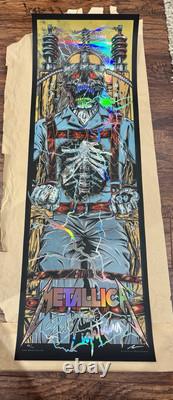 Metallica Foil Ap Rhys Cooper Pinball Art Series 4 Poster Set Rare And Sold Out