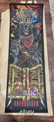 Metallica Foil Ap Rhys Cooper Pinball Art Series 4 Poster Set Rare And Sold Out