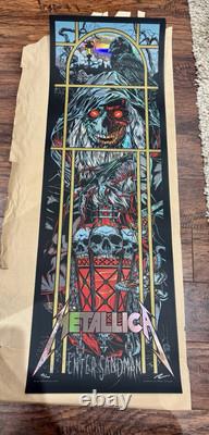 Metallica Foil Ap Rhys Cooper Pinball Art Series 4 Poster Set Rare And Sold Out