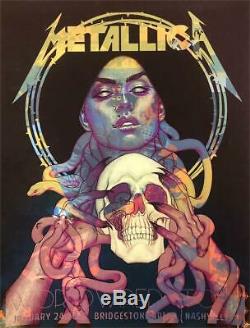 Metallica Nashville TN 1/24/19 Poster Jenny Frison Test Print Rare Sold Out AP