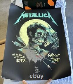 Metallica Sad But True Art Rock Poster Luke Preece Sold Out 450/500 READ BELOW