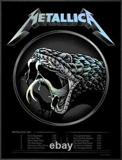 Metallica poster print rare sold out limited pitchgrim black album snake foil AP