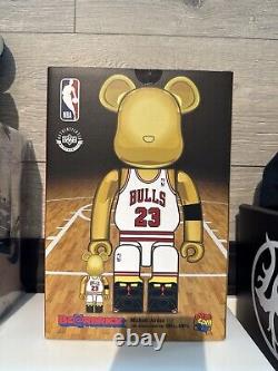 Michael Jordan Bearbrick Medicom Gold 400%/ 100% Designercon 2024 Rare Sold Out