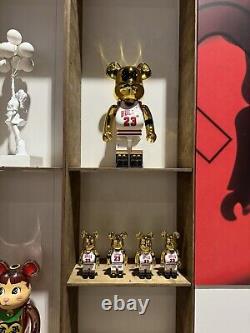 Michael Jordan Bearbrick Medicom Gold 400%/ 100% Designercon 2024 Rare Sold Out