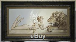 Michael Parkes' Gold painting, Giclee on canvas, sold out, 22x44