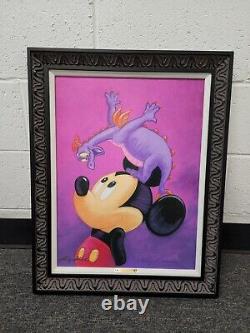 Mickey And His Pal Figment Art Piece By Monty Maldovan Le 8/95 Long Sold Out New