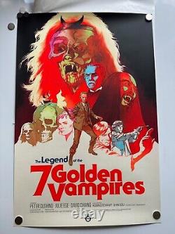 Mondo Legend Of The 7 Golden Vampires Poster Variant Sold Out Ed #81/265 24X36