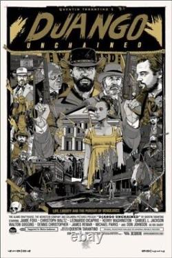 Mondo Print Django Unchained Tyler Stout Gold Variant Sold Out Mint Rare