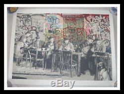 Mr Brainwash Le Bistro S/n Screen Print Mbw Oscar Nominated Sold Out & Rare