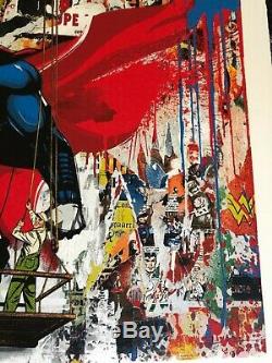 Mr Brainwash Rare SOLD OUT Batman vs Superman Kaws Koons Banksy Urban Art Print
