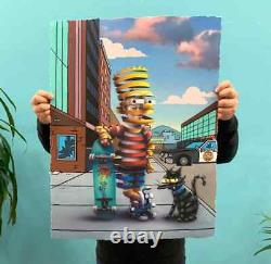 Mr. Super A El Barto Bart Simpson #/150 Sold Out Art Print 20X30 Signed
