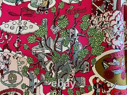 NWT Hermes Silk Scarf Carre 90 Exposition Universelle Pink Grey RARE SOLD OUT