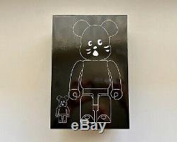 NYA Flocked Bearbrick 400% 100% Collectible Art Black Limited Rare Sold Out