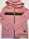 New Aviator Nation Size Small 5 Stripe Zip Hoodie, Pink. Sold Out! $189