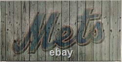 New York Mets Logo Mike Kupka GALLERY-WRAPPED Giclee MLB Baseball Art Sold Out