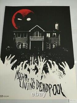 Night Of The Living Deadpool 3 Jay Shaw Mondo Marvel Rare Sold Out Screen Print