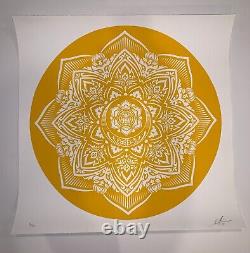 OBEY Shepard FAIREY Sold Out LARGE FORMAT YELLOW MANDALA