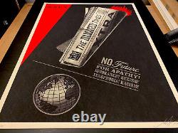 Obey Giant Shepard Fairey Damaged Times 2017 Art Print S/N Silkscreen Sold Out