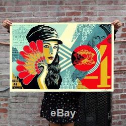 Obey Shepard Fairey Fan the Flames Print Sold Out Signed XXX/550 IN HAND
