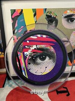 Paul Insect The Observer 3 purple Glitter Urban Art Print Sold Out ed #/50 COA