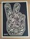 Peace Fingers By Shepard Fairey Obey Art Print Rare Sold Out Poster Signed Ap