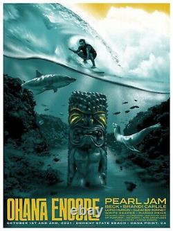 Pearl Jam Ohana, 2021 CONCERT POSTER SOLD OUT / GOLD EDITION / #100