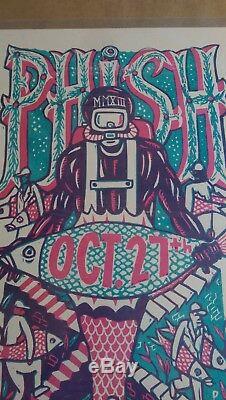 Phish Hartford Official 2013 Poster Print Jim Pollock S/N Mint Sold Out Linocut