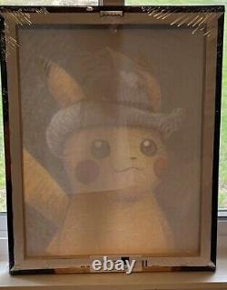 Pokémon Center x Van Gogh Museum Pikachu Self-Portrait Canvas Art. Sold Out