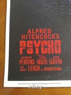 Psycho Daniel Danger Mondo Alfred Hitchcock Screen Print Sold Out Rare