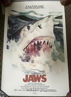 RARE VARIANT 24x36 JAWS giclee art print poster HAND NUMBERED #83/100 SOLD OUT