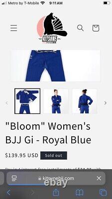 Rare Sold Out Kitsune BJJ Bloom Gi Blue (F4) Unworn Martial Arts Gi HTF Withbag