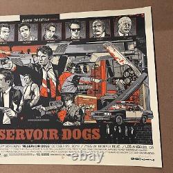 Reservoir dogs by Tyler Stout Signed Regular AP Rare Sold out Mondo print /55