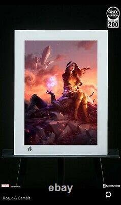 Rogue & Gambit Fine Art Print Unframed by Sideshow Collectibles Sold Out