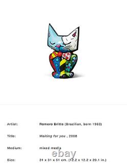 Romero Britto Cat Sculpture $14,000 Usd Gallery Price Sold Out