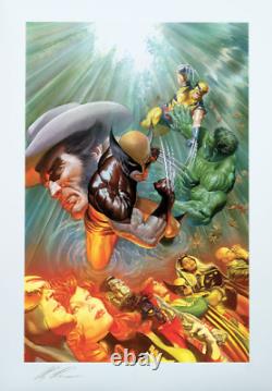 SOLD OUT Alex Ross Signed Death of Wolverine Sideshow EXC Art Print X-Men Hulk