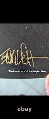 SOLD OUT Obama Poster Obama X Lincoln by Ron English Signed In Gold 1/1